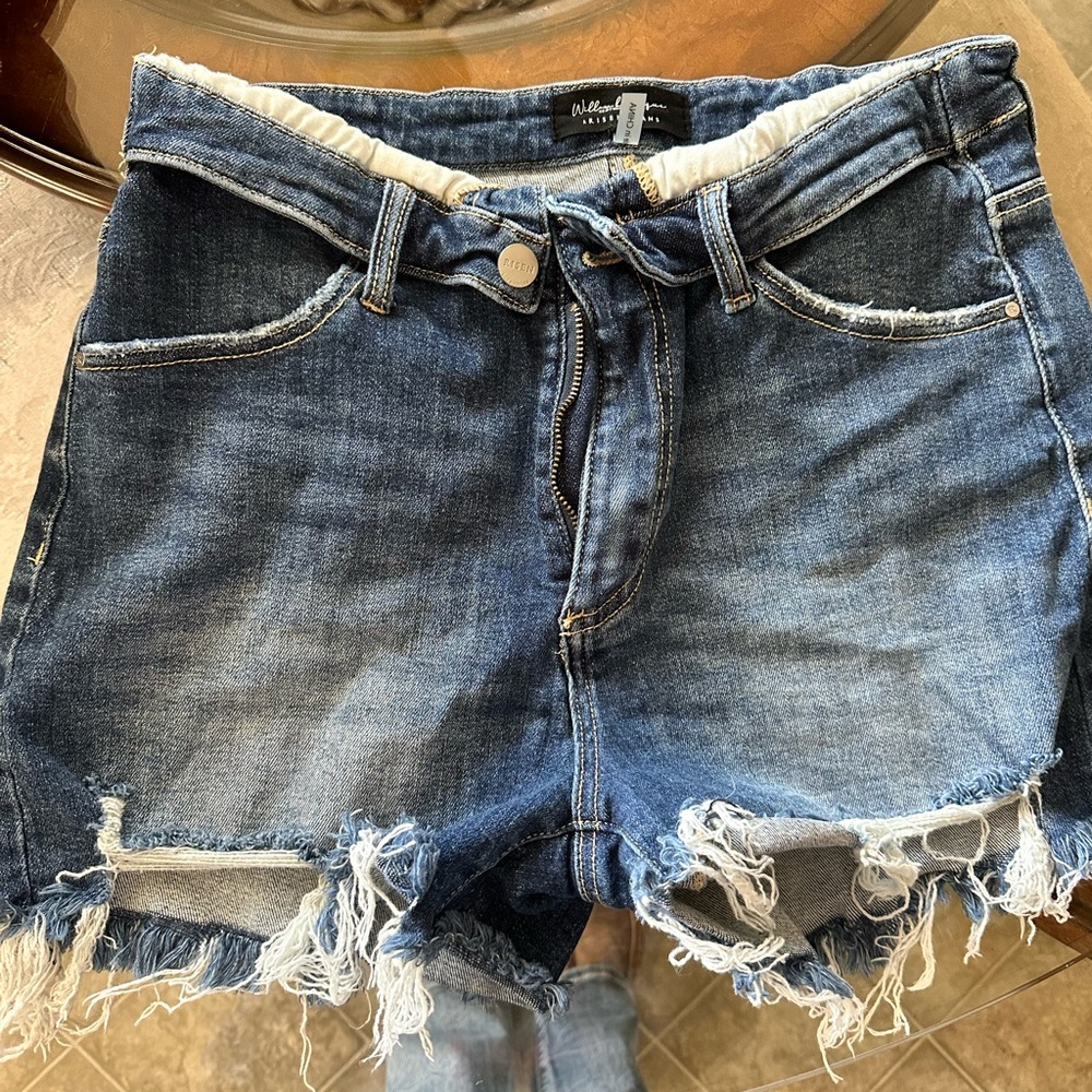 Stylish Distressed Blue Jean Shorts